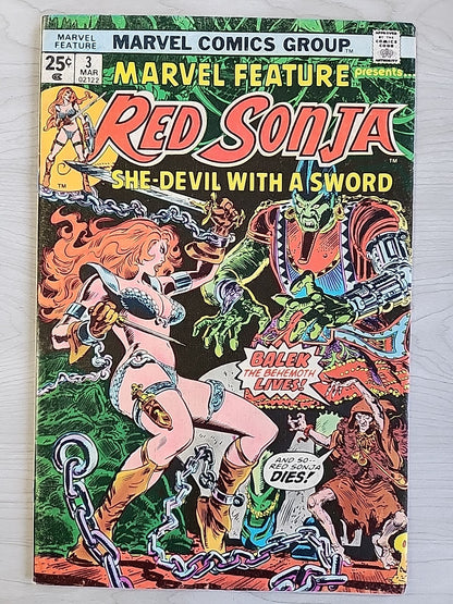Marvel Feature 1-7 COMPLETE Series Frank Thorne Red Sonja 1 2 3 4 5 6 7 Conan 
