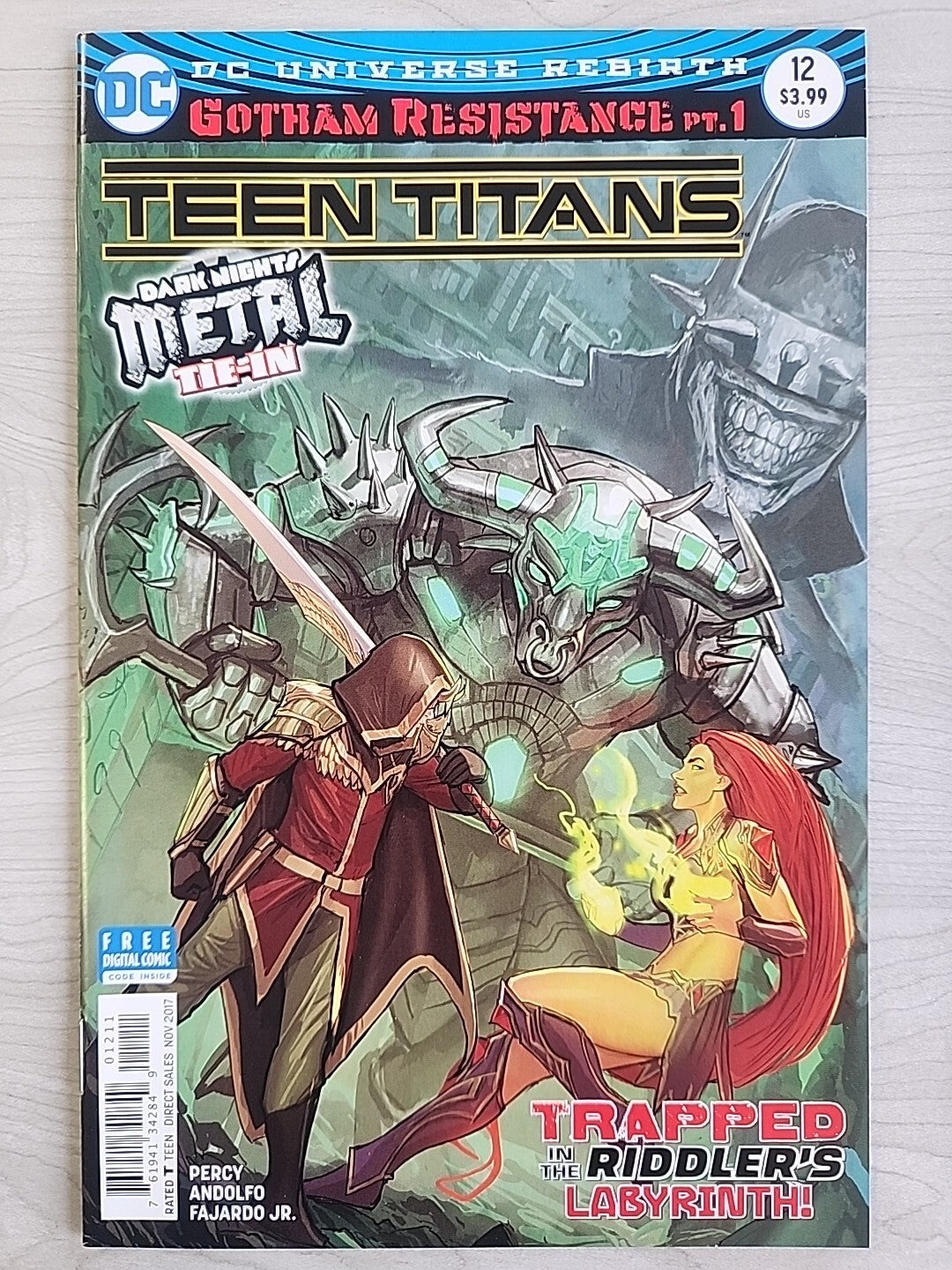 Teen Titans #12 Dark Nights METAL 1ST Appearance BATMAN WHO LAUGHS 2017 Lot Of 3