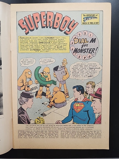 Adventure Comics #294 Bizarro John F Kennedy Marilyn Monroe DC Comics 1962 