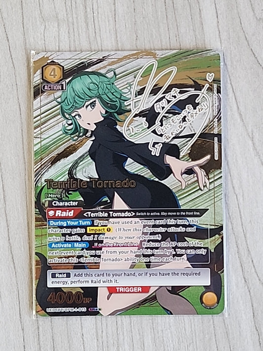 Union Arena Terrible Tornado UE06BT/OPM-1-015 SR** Signed Alt Art Super Rare 