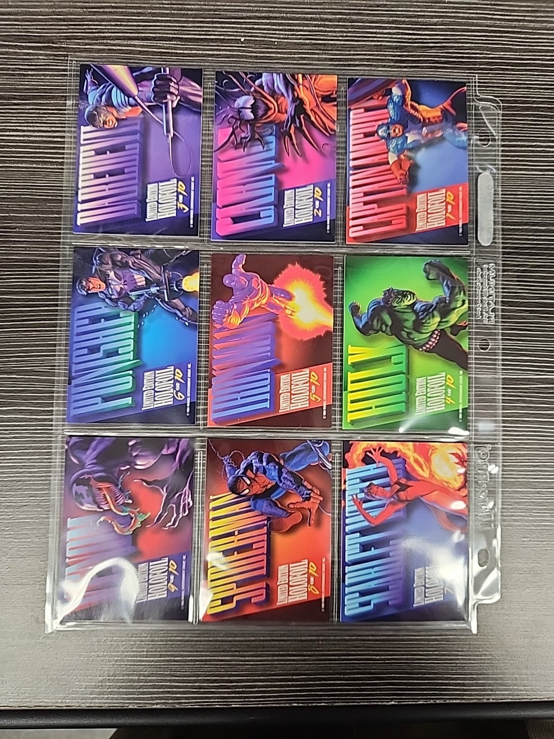 1994 Marvel Masterpieces Base Set Powerblast Silver Holofoil  Plus Signature 293