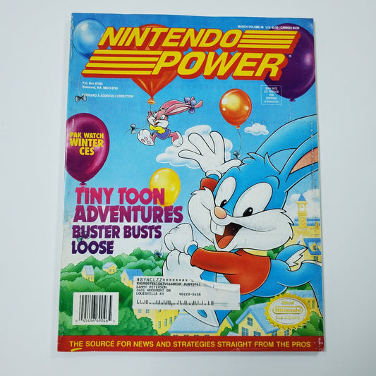 Nintendo Power #43 - Tiny Toons Complete With Poster And Inserts