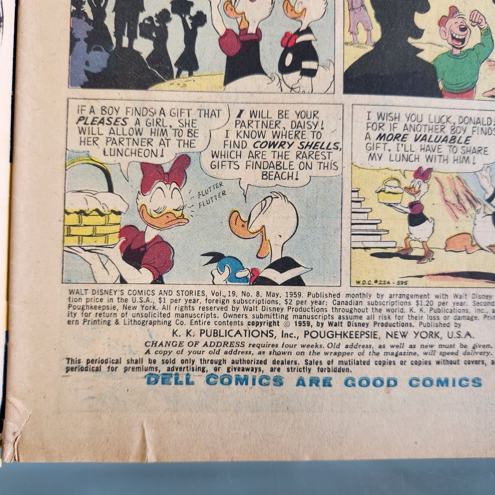 Walt Disney's Comics and Stories Vol. 19 8 #224 comic book Carl Barks Dell 1959