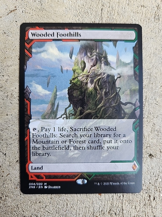 MTG Wooded Foothills Near Mint Regular Zendikar Rising Expeditions English
