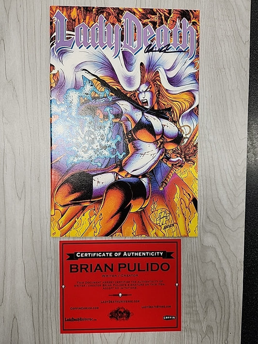 Lady Death Vol 1 #3 Signed by Brian Pulido (Chaos, 1994) VF/NM With COA
