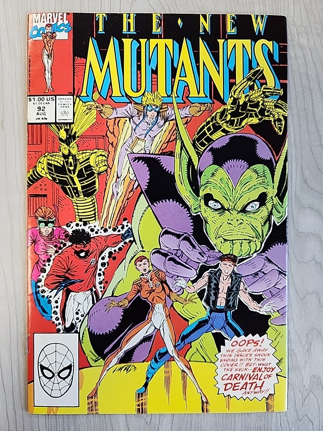 The New Mutants #92 Marvel Comics 1990 Rob Liefeld Cover VF
