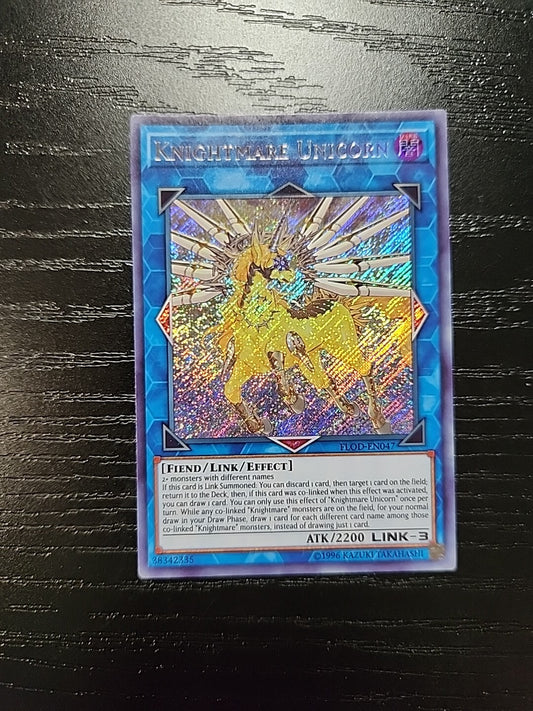 Yugioh! LP Knightmare Unicorn  FLOD-EN047 Secret Rare Unlimited
