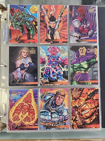 1995 Flair Marvel Annual: Complete Set /w Inserts 200 Cards NM 