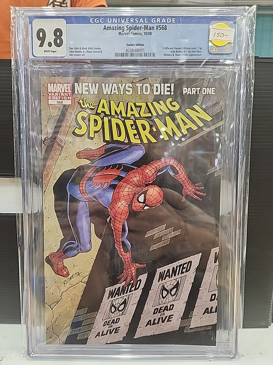 Amazing Spider-Man #568 C Romita Sr. Cover 1:25 Variant CGC 9.8 New Ways To Die 