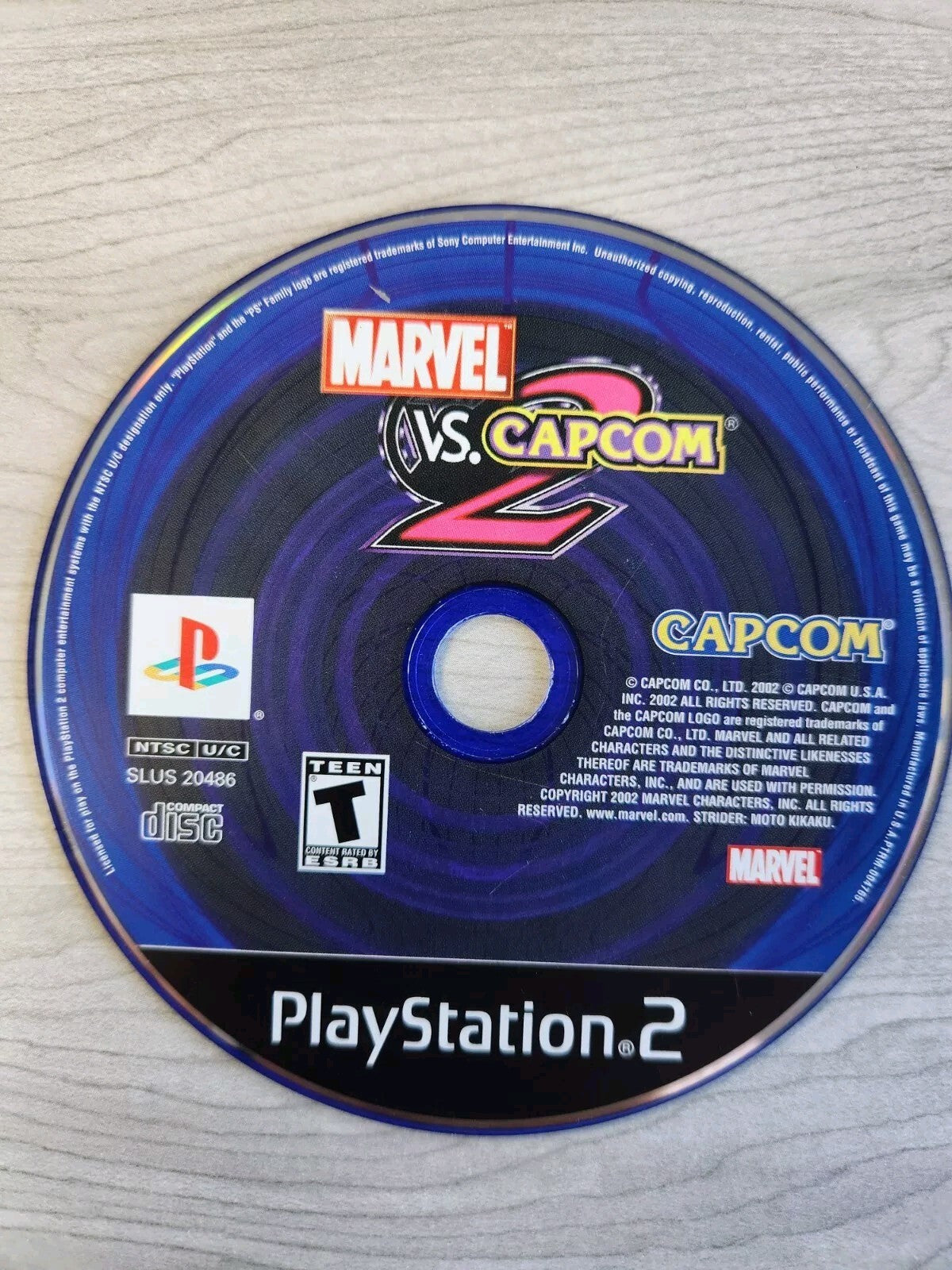 Marvel Vs Capcom 2 PS2  Disc Only Resurfaced Tested And Working See Pics