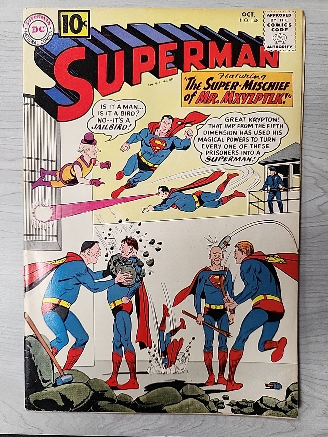 SUPERMAN No. 148 Super Mischief of Mr. Mxyzptlk Silver Age 1961 DC Comics VG