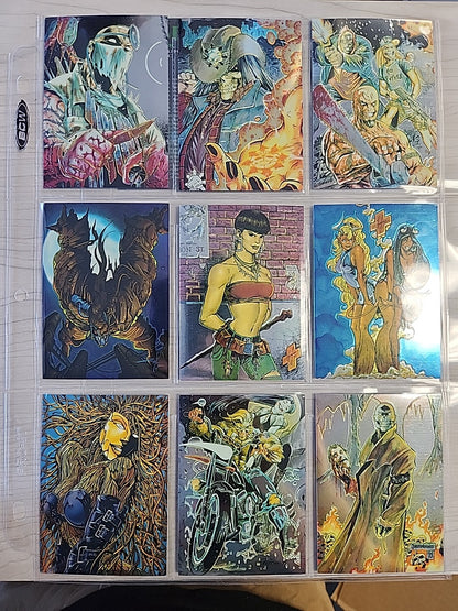 EVIL ERNIE Glow In The Dark 1995 Chromium Complete 100 Card Set in Sheets