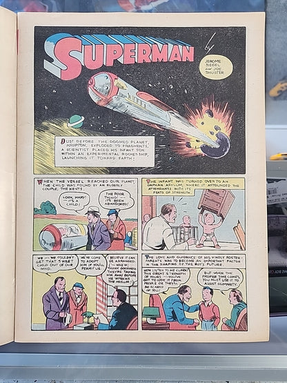 Superman Oversized Replica C-61 Signed Siegel & Shuster COA 1:250 Rare See Pics