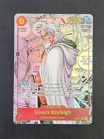 One Piece Silvers Rayleigh Manga SEC Parallel Alt Art Op08-118 English