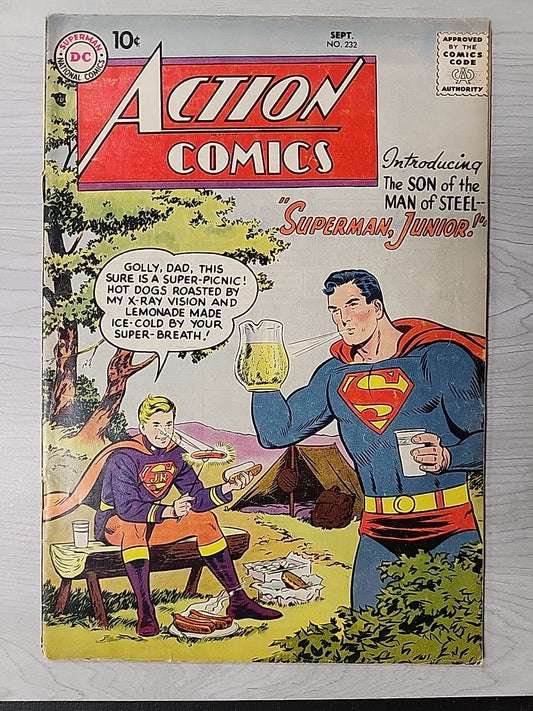 Action Comics #232 DC 1957 VG/FN Silver Age 'Superman Junior' Curt Swan cover