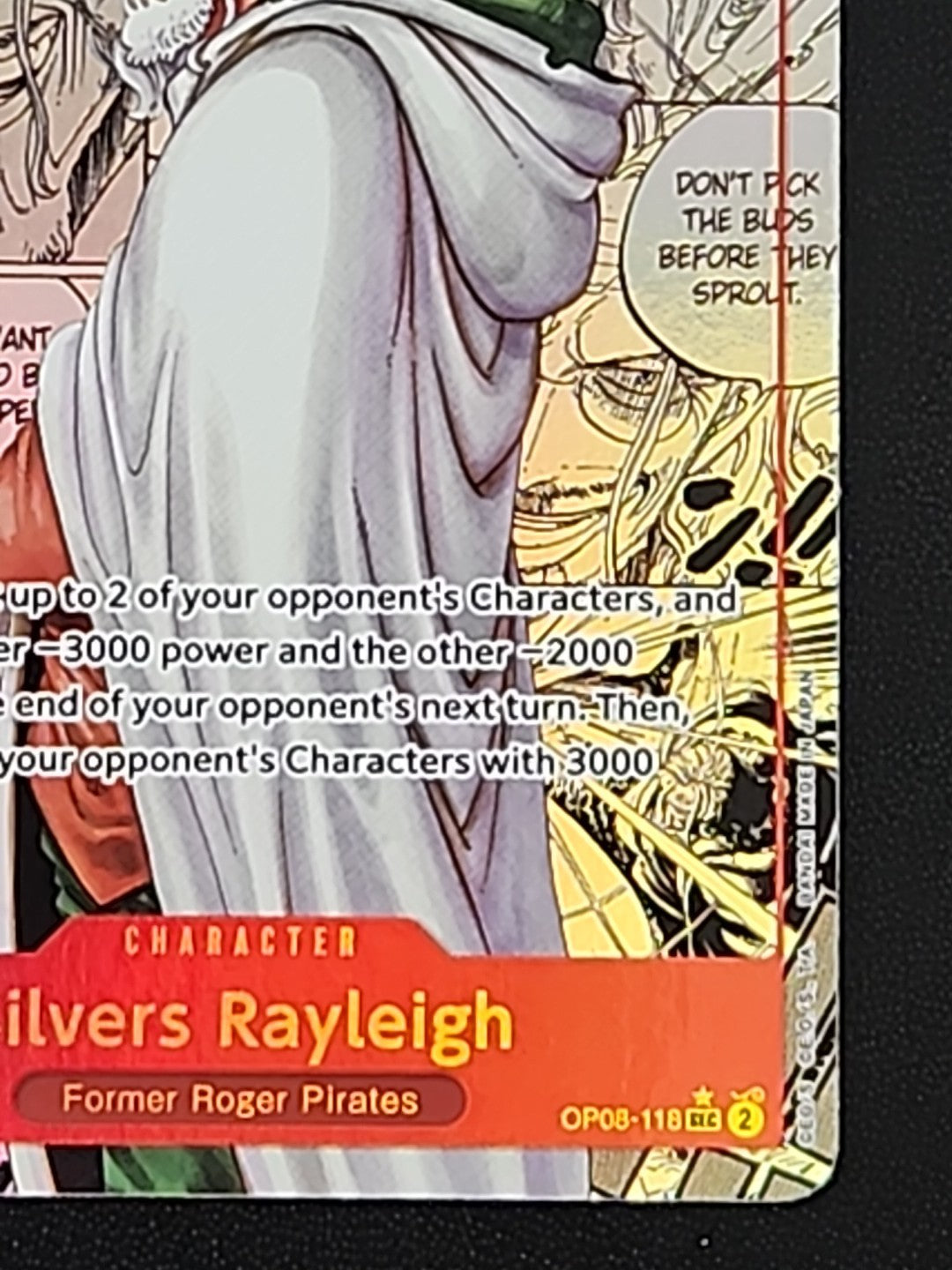 One Piece Silvers Rayleigh Manga SEC Parallel Alt Art Op08-118 English