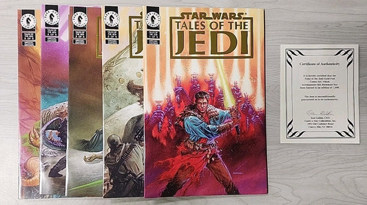 Star Wars: Tales of the Jedi #1-5 Gold Foil Set Limited To 7500 With COA VF/NM