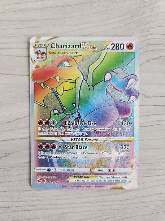 Charizard VSTAR 174/172 Rainbow Holo Secret Rare Brilliant Stars Pokemon NM