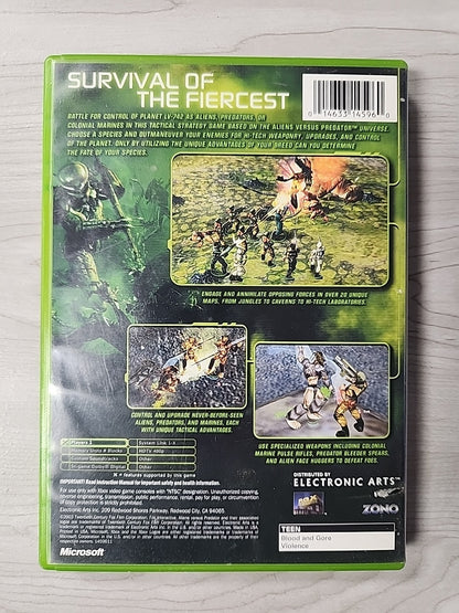 Aliens Versus Predator: Extinction (Microsoft Xbox, 2003) CIB Complete