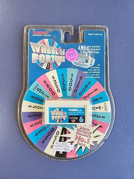 New Vintage Wheel Of Fortune Handheld Video Game Cartridge #6 Tiger Electronics