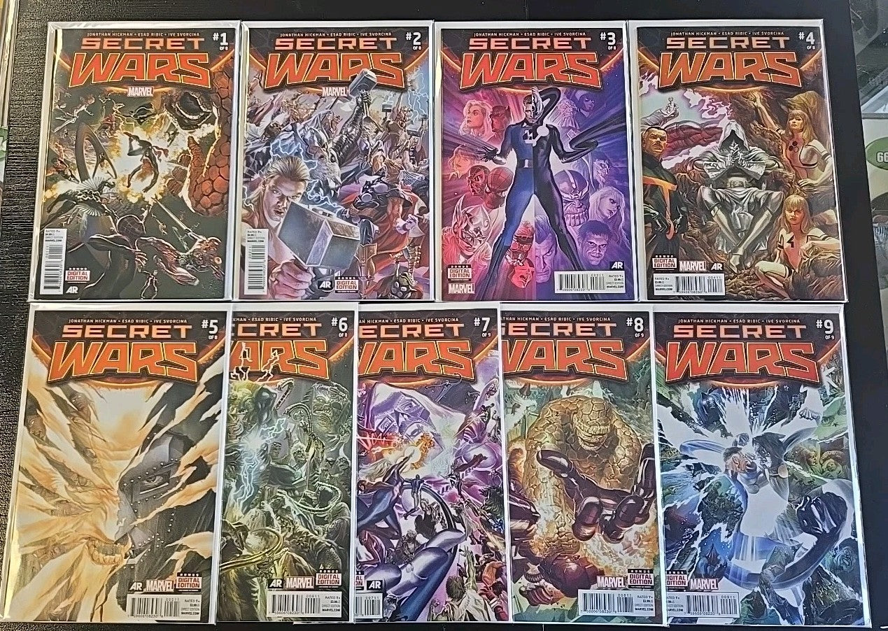Secret Wars #1-9 (2015 Marvel) NM Complete Set  🔥 MCU RDJ DOOM KEY ISSUES 🔥 