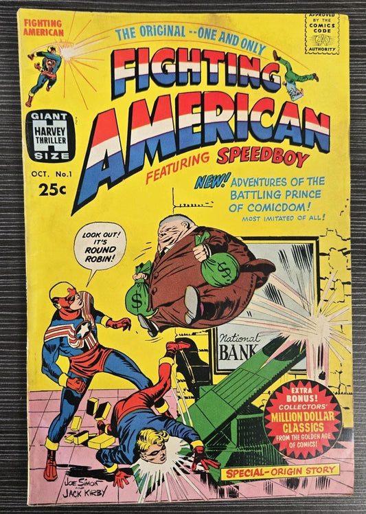 Fighting American #1 Harvey Comics 1966 Jack Kirby VG