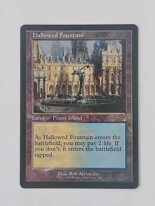 MTG Hallowed Fountain Ravnica Remastered Foil Retro Frame Old Border English 