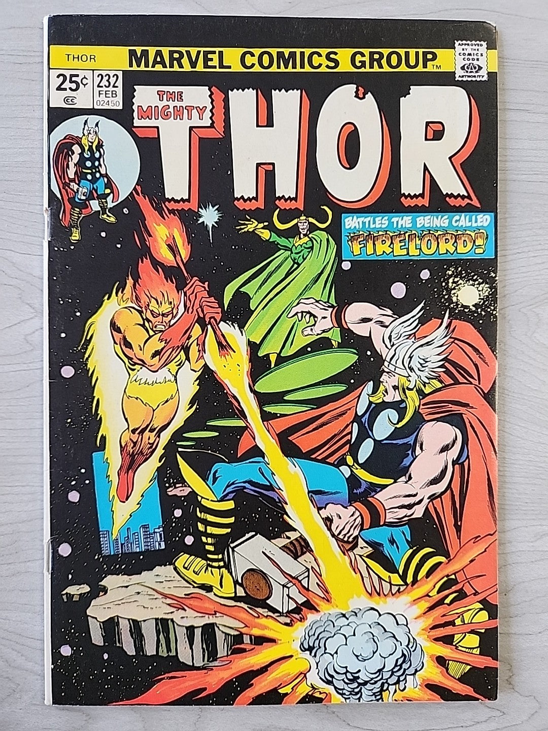 The Mighty Thor #232 MARK JEWELERS MILITARY INSERT Marvel Comics 1974 Higher Gr