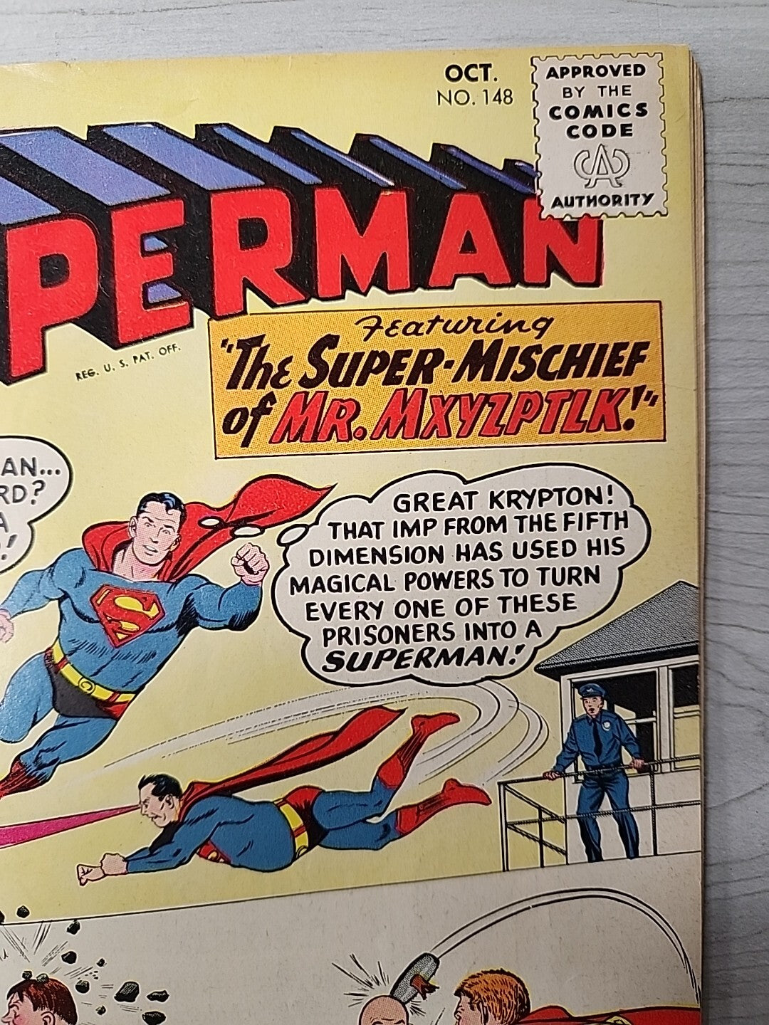 SUPERMAN No. 148 Super Mischief of Mr. Mxyzptlk Silver Age 1961 DC Comics VG