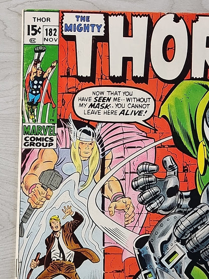 The Mighty Thor #182 (1970) Dr. Doom Cover Marvel Comics Buscema FN/VF