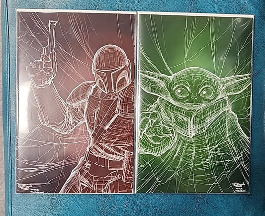Faro's Lounge Star Wars Mandalorian Grogu "The Child" Set Of Books Limited