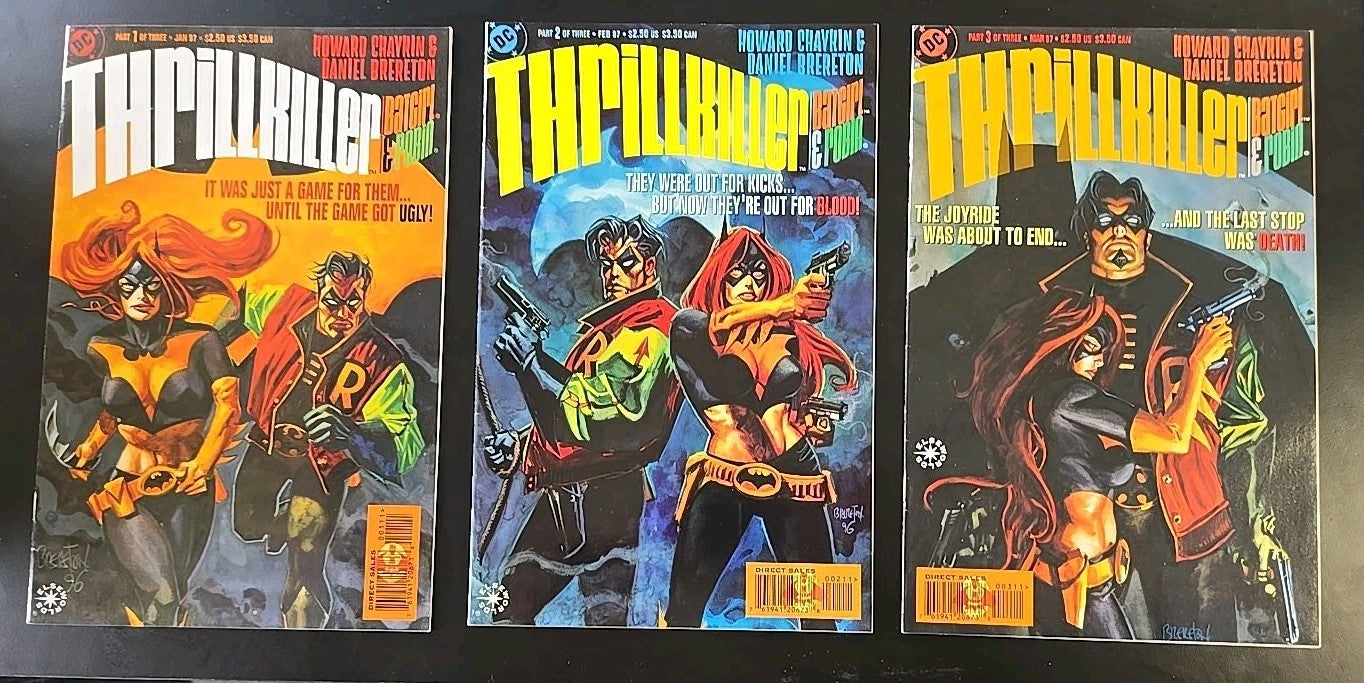 Thrillerkiller #1,2,3 DC Comics 1997 Howard Chykin Mini-Series Direct Edition NM
