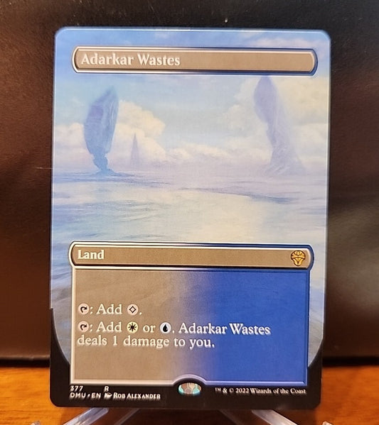 MTG Adarkar Wastes (Borderless)  Dominaria United 377 Rare English