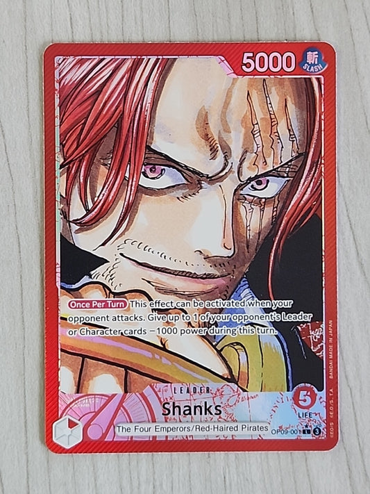 One Piece TCG Shanks Leader Alt Art OP09-001 Emperors in the New World NM