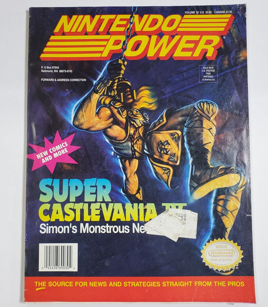 Nintendo Power #32 Super Castlevania IV Compete With Posters & Inserts