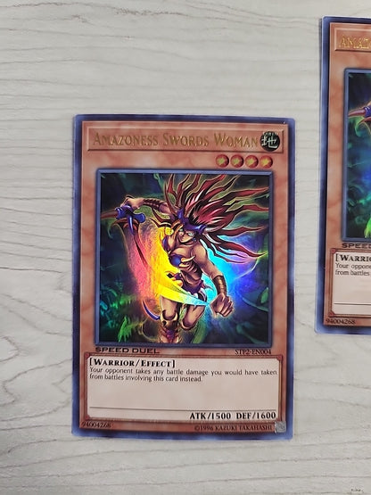 Yugioh: Amazoness Swords Woman Speed Duel Tournament Pack 2 STP2-EN004 Playset 