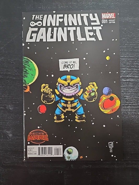 Secret Wars #1 2015- Infinity Guantlet Skottie Young Variant - MCU RDJ