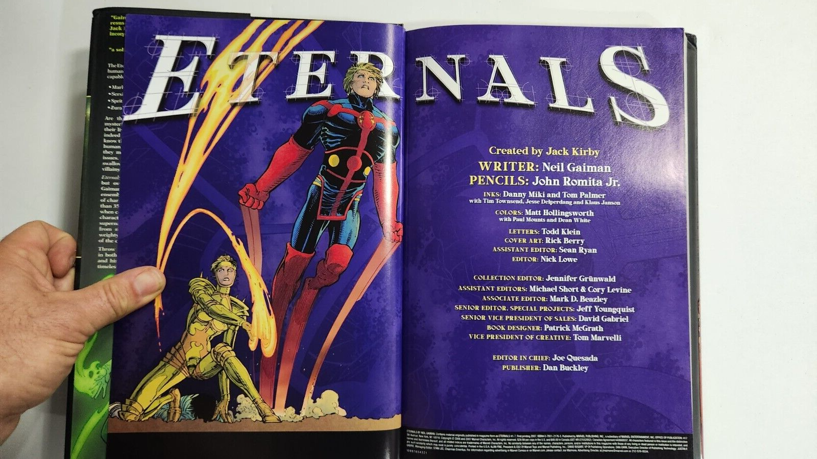 The Eternals Neil Gaiman Oversized Hardcover OHC Romita, JR 1st Print