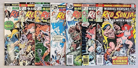Marvel Feature 1-7 COMPLETE Series Frank Thorne Red Sonja 1 2 3 4 5 6 7 Conan 