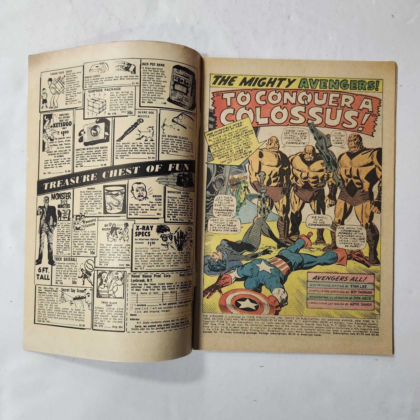Avengers #37 Vol 1 (1967) *Black Widow Appearance* - VG