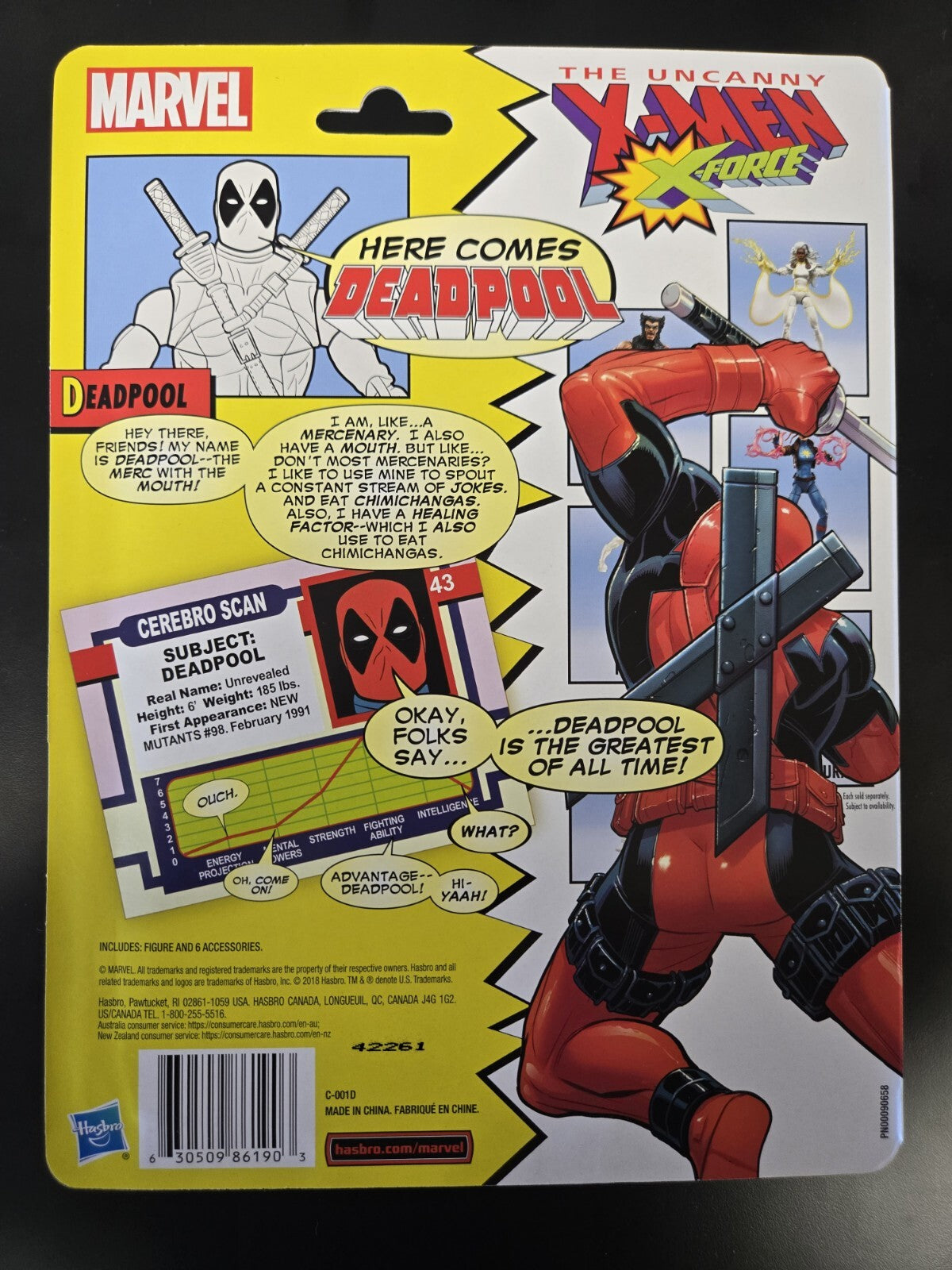 Marvel Legends Uncanny X-Men X-Force Retro Deadpool - Complete With Mailer Box 