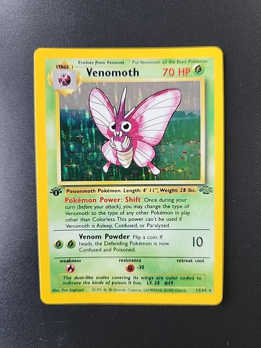 Pokemon VENOMOTH 1st Edition Jungle 13/64 Holo Rare WOTC