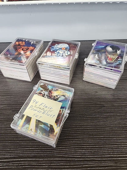 1994 Flair Marvel Complete 150 Card Set  & Complete 18 Power Blast Foil Set NMMT