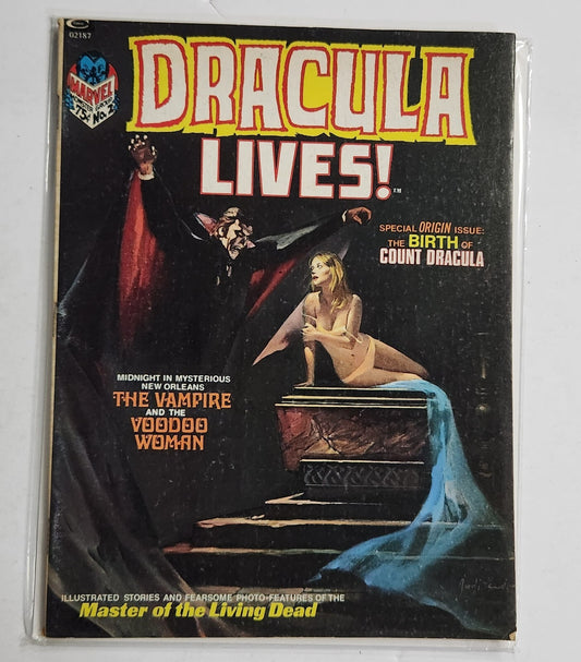 Dracula Lives #2 Marvel Monster Group 1973 The Birth Of Count Dracula ORIGIN