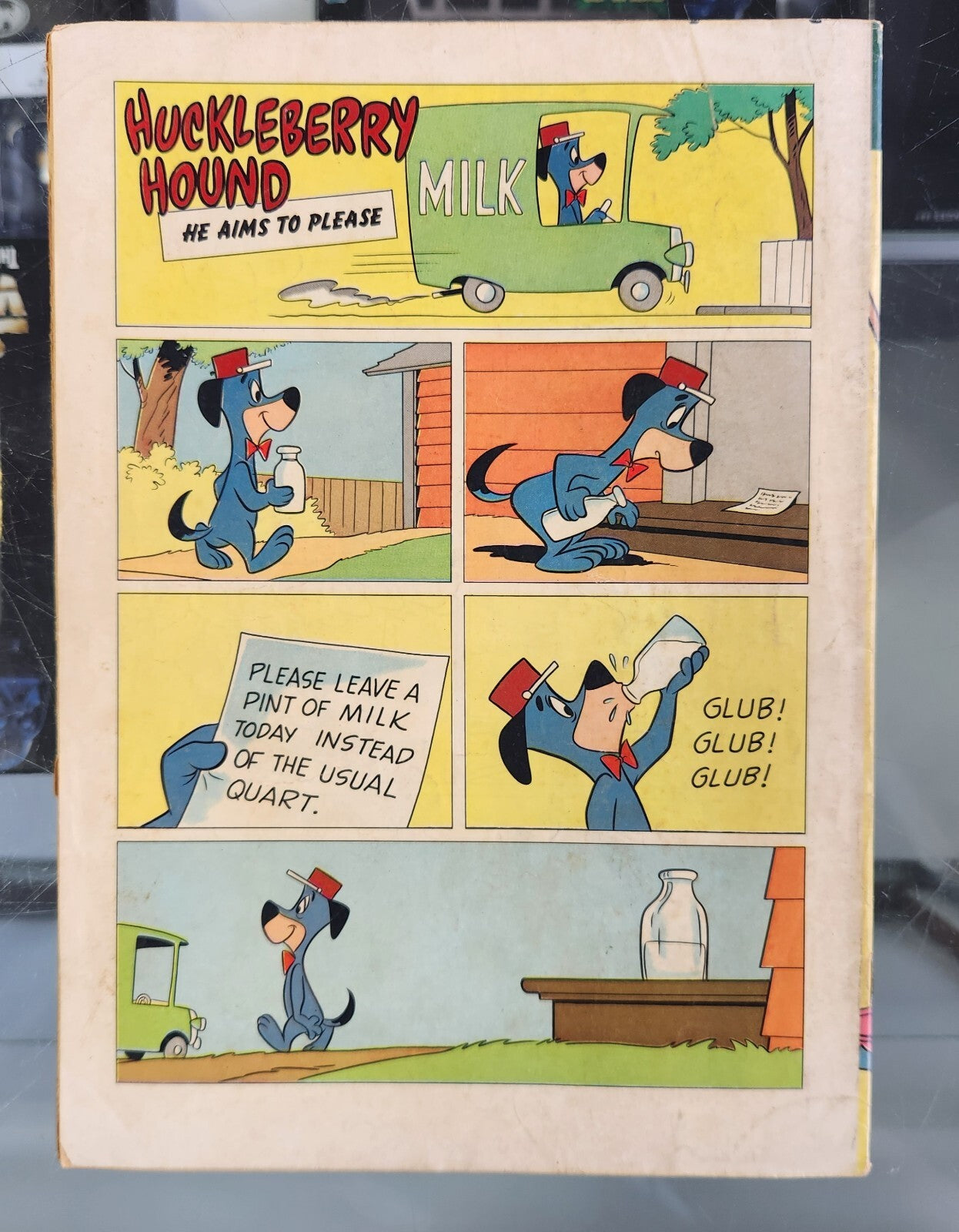 Huckleberry Hound 7, Yogi Bear cover. 10 cent Silver Age Lower Gold Key 1960