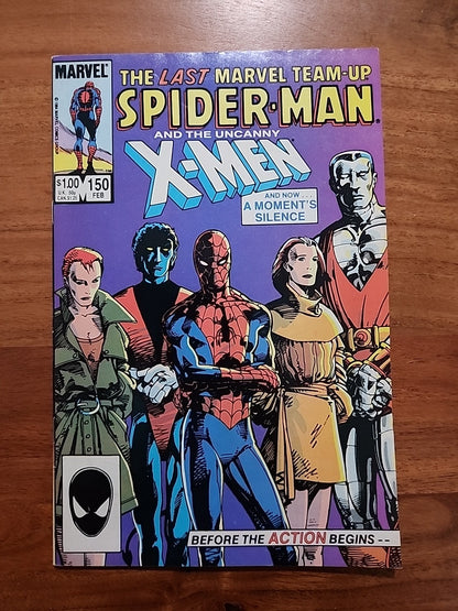 Marvel Team Up #150 (Feb 1985 Marvel) X-Men Spiderman Last Issue FN/VF 7.0