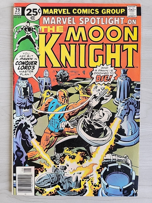 Marvel Spotlight 29 2nd Solo Moon Knight Jack Kirby Cover Marvel Comics 1976 VF