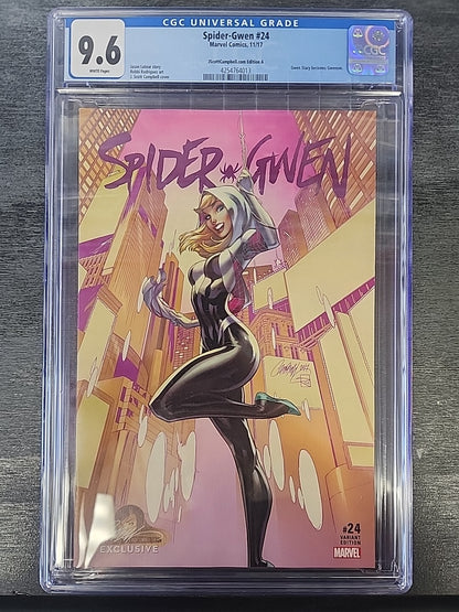 Spider Gwen #24 J. Scott Campbell Variant A  CGC 9.6 White Pages Exclusive