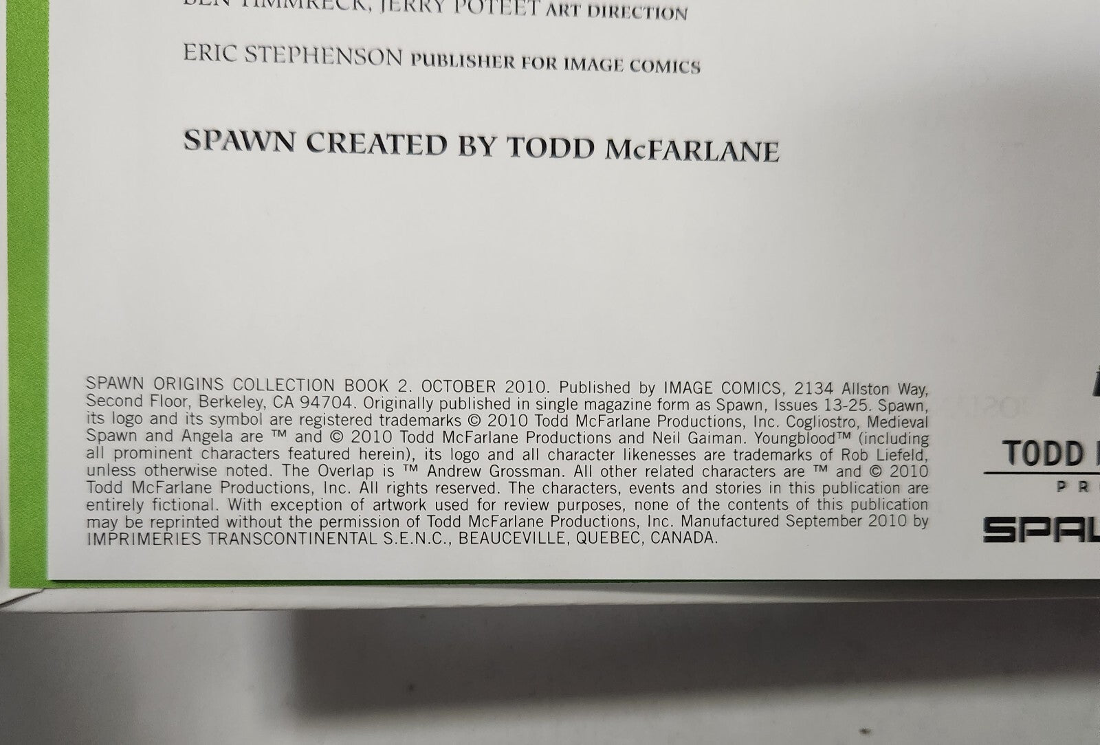 SPAWN ORIGINS COLLECTION BOOK 1 HC HARDCOVER IMAGE MCFARLANE WITH BOOK 2
