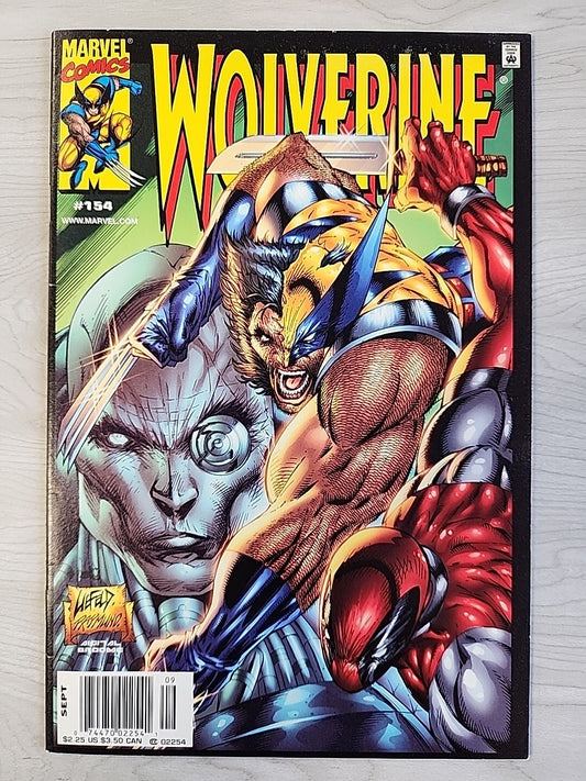 Wolverine #154 VS Deadpool Sept 2000 Rare Newsstand Variant VF Marvel Comics